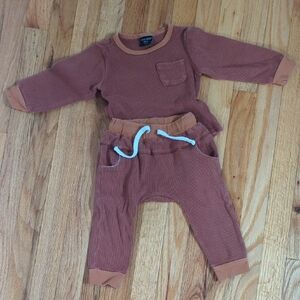 Brown Baby Outfit with Pocket